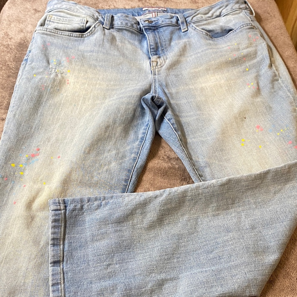 Tommy Hilfiger boyfriend distressed jeans size 14
